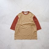 EEL Products - ユルリTee 3/4 2tone  Coyote×Brick
