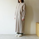 [Lady's] STILL BY HAND WM - バンドカラーシャツワンピース Taupe