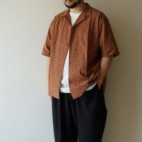 【 Size M のみ 】 EEL Products - 花火シャツ Brown Check