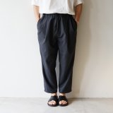 STILL BY HAND - WOOL MIXED RELAX PANTS Charcoal