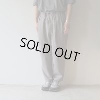 STILL BY HAND - WOOL MIXED RELAX PANTS Greige