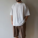 [size48のみ]STILL BY HAND - BORDER T-SHIRT Grey