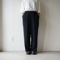 [Lady's]STILL BY HAND WM - SEMI WIDE RELAXED PANTS Black Navy