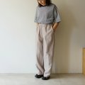 【women's】STILL BY HAND WM - SEMI WIDE RELAXED PANTS Greige
