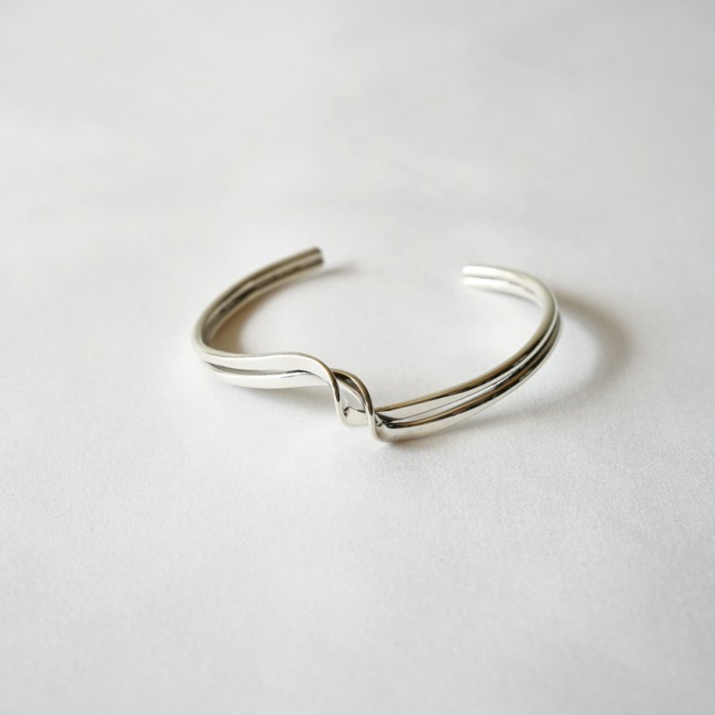 MEXICANJEWELRY - TAXCO SILVER BANGLE 925"curve"