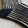 ORGANIC STRIPED FLOAT KNITTING SOCKS Black