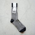 ORGANIC STRIPED FLOAT KNITTING SOCKS Black