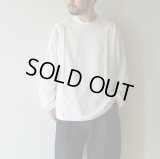 STILL BY HAND - High twist long sleeve tee / White
