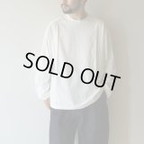 STILL BY HAND - High twist long sleeve tee / White