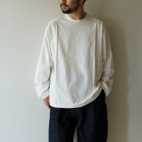 STILL BY HAND - High twist long sleeve tee / White