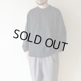STILL BY HAND - High twist long sleeve tee / Black Navy