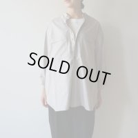 STILL BY HAND - NARROW COLLAR PULLOVER SHIRT Beige Check