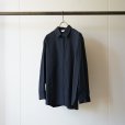 [Lady's] STILL BY HAND WM - REGULAR COLLAR SHIRT [SH01243WM] Navy