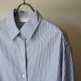 [Lady's] STILL BY HAND WM - REGULAR COLLAR SHIRT [SH01243WM] Blue Stripe