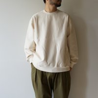 【size 50 のみ】STILL BY HAND - MERCERISED COTTON SWEAT SHIRT Ecru