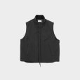 STILL BY HAND - STAND COLLAR PADDED VEST [VE01243] Ink Black