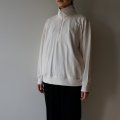 【women's】STILL BY HAND WM - HALF ZIP CUTSEW Off White