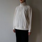【women's】STILL BY HAND WM - HALF ZIP CUTSEW Off White