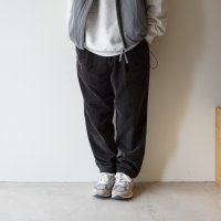 STILL BY HAND - GARMENT DYE CORDUROY PANTS Brown Charcoal