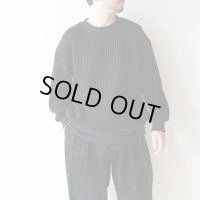 ●30%OFF● [size Lのみ] JACKMAN - WAFFLE CREWNECK Black