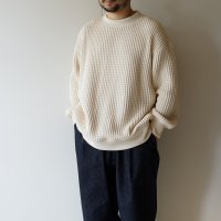 JACKMAN - WAFFLE CREWNECK Ivory