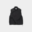 STILL BY HAND - PADDED PULLOVER VEST [VE01244] Black