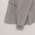 STILL BY HAND - WOOL SQUARE SHIRTS [SH02244] Taupe