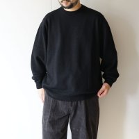 STILL BY HAND - SILK MIXED CREWNECK SWEATER Black