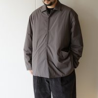 STILL BY HAND - PADDED SHIRT BLOUSON Charcoal Brown