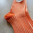 SHOWATABE ORGANIC - ORGANIC STRIPED FLOAT KNITTING SOCKS Orange