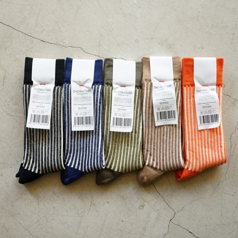 SHOWATABE ORGANIC - ORGANIC STRIPED FLOAT KNITTING SOCKS