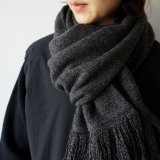 [UNISEX] STILL BY HAND - WOOL STOLE Charcoal