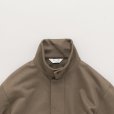 STILL BY HAND - STAND COLLAR SWEAT SHIRTS [CS01244] Camel