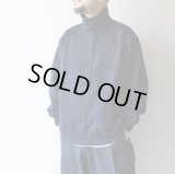 STILL BY HAND - STAND COLLAR SWEAT SHIRTS Dark Navy