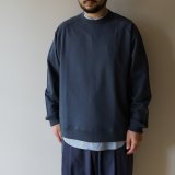 [size46のみ] STILL BY HAND - Pima cotton sweat shirt / Slate Blue