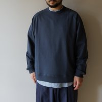[size46のみ] STILL BY HAND - Pima cotton sweat shirt / Slate Blue