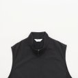 STILL BY HAND - Stand collar vest [VE02251] / Black