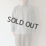 STILL BY HAND - High twist long sleeve tee / Greige