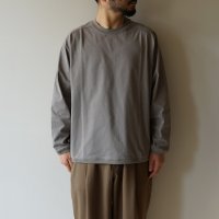 STILL BY HAND - High twist long sleeve tee / Greige