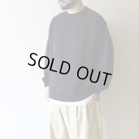 [size48のみ] STILL BY HAND - Pima cotton sweat shirt / Ink Black