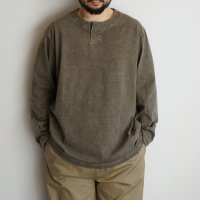 JACKMAN - Henleyneck LS T-shirt / Fade Sepia