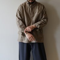 STILL BY HAND - Garment dye over shirt / Khaki Beige