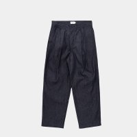 STILL BY HAND - 10oz denim 2tuck pants / Navy