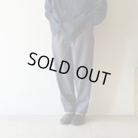 [size44のみ] STILL BY HAND - Creasy waist easy pants / Blue Grey