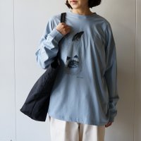 EEL Products × ヒラノトシユキ - Cat（ミツメルネコ）L/S tee / Sax