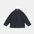 STILL BY HAND - Cupro mixed easy jacket [JK02251] / Dark Navy