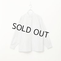 【women's】 STILL BY HAND WM - Striped pullover shirt / White Stripe