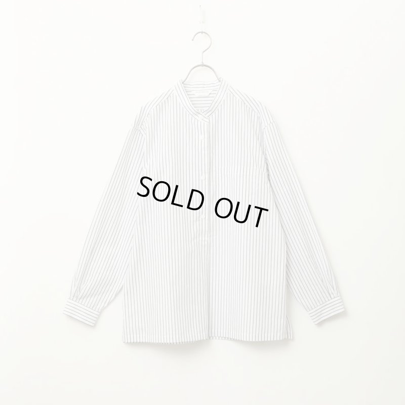 STILL BY HAND WM - Striped pullover shirt [SH02251WM] / White Stripe