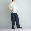 【women's】 STILL BY HAND WM - Pima cotton sweat shirt / Ecru