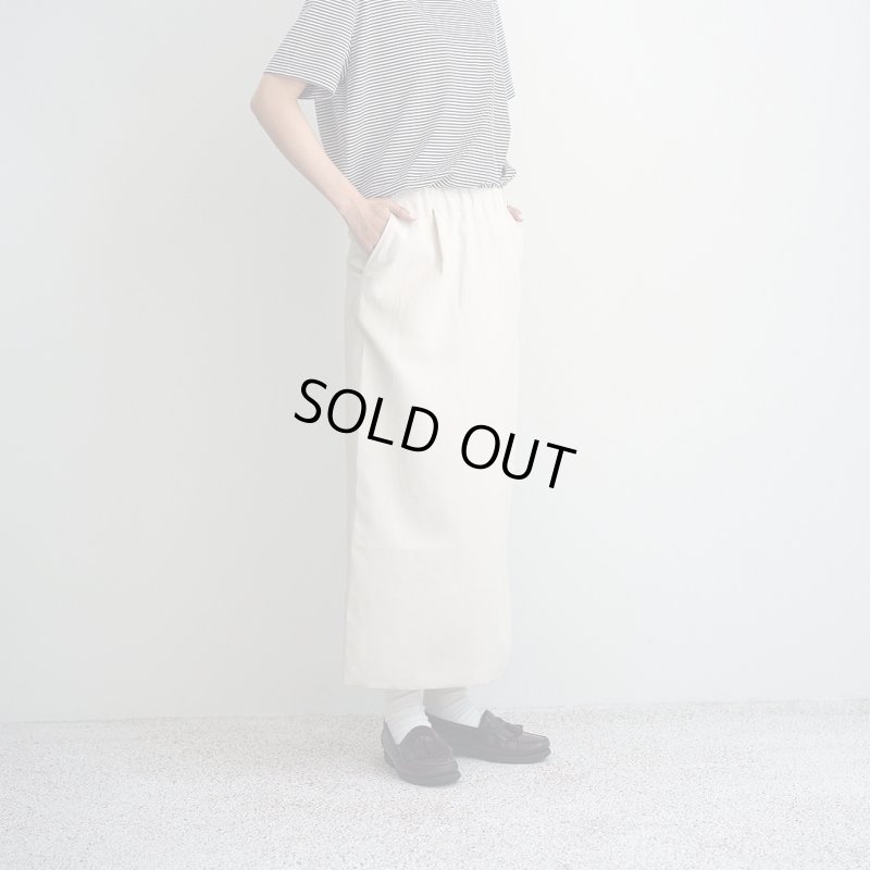 【Women's】STILL BY HAND WM - Polyester easy skirt [SK01251WM] / Ecru